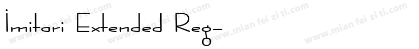 Imitari Extended Reg字体转换